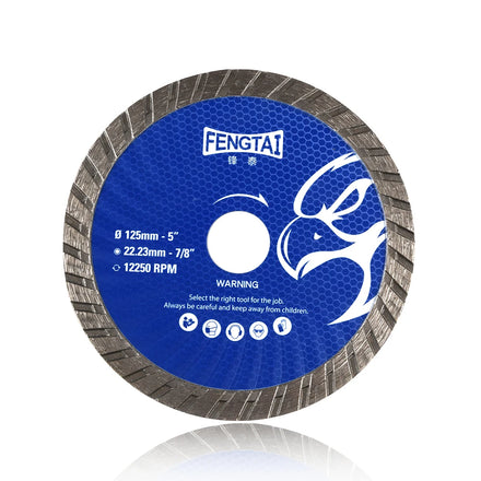 FENGTAI 125mm/5 Inch Turbo Wave Diamond Cutting Blade Ti-Coated DIY Grade Disc for Hard Materials 3-Year Warranty OEM Customized