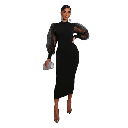 Black Church Dresses Elegant Official Work Female Fashion Formal Ladies Office Wears Career Women Dresses