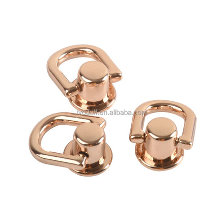 Custom Light Gold Gunmetal Metal Bag Side Clip Connector Shoulder Strap Ring Buckle