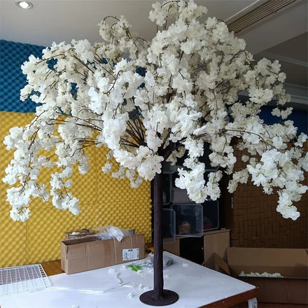 Factory Price G-2029 OEM Size Large Artificial White Cherry Blossom Christmas Tree for Wedding Home Decoration