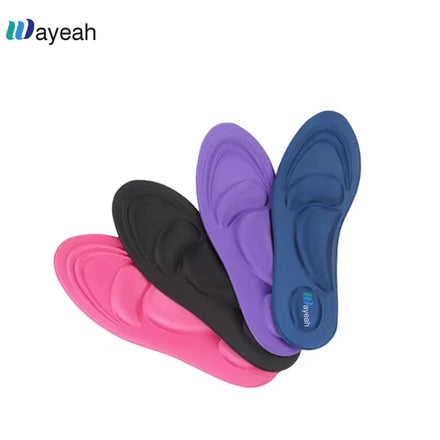 Wayeah 4D Sponge Sports Insoles Massage Barefoot Comfort Shoe Cushions Inner Soles