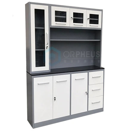 Modern Steel Chiffonier Kitchen Furniture Metal Storage Cabinet Cupboard Kitchen Escritoire Island & Cart