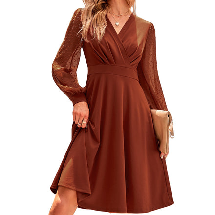Women Summer New Arrival Casual Dresses Solid Color Long Sleeve Loose Women's Dresses