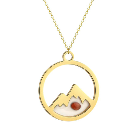 Faith Can Move Mountains Necklace Stainless Steel Gold Plated Mustard Seed Religious Jewelry Christian Gifts