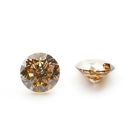 Wholesale Price Loose Moissanite Round Shape 6.5mm 1ct Round Cut pink Yellow Moissanite Stone Price Per Carat - Certificate