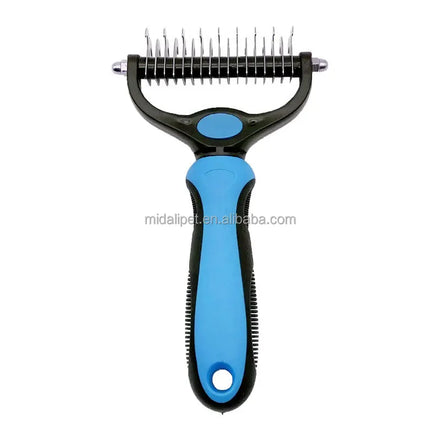 Stainless Steel Dog Grooming Tool Knot Opening Comb for Easy Hair Removal & Shedding Prevention