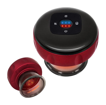 Professional Electric Vacuum Scraping Massager Red Lights Therapy for Body Relaxation and Pleasure