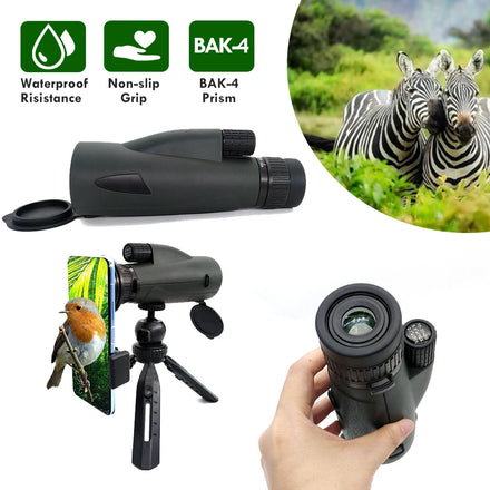 SECOZOOM RZMT21 HD 10-30x50 High Powered Zoom Monocular Telescope FMC Lens Bak4 Prism Single Hand Focus Scope Concert Traveling