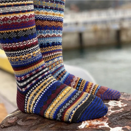 Fall Winter Retro Soft Cozy Socks Cashmere Athletic Crew Socks Mens Warm Cotton Sports Socks