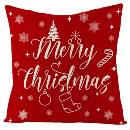 Wholesale Custom 45*45 Decorative Fall Winter Christmas Linen Super Soft Sofa Throw Pillow case Cover