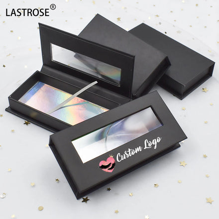Classic Black Eyelash Box Factory Price Lashbox Eyelash Mink Lash Vendor Wholesale Empty Eyelash Package Box