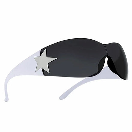 Wholesale Custom Logo Fashion Men Women Five Star Legs Y2k Sun Glasses Punk One Piece Sunglasses Goggles Women2ww