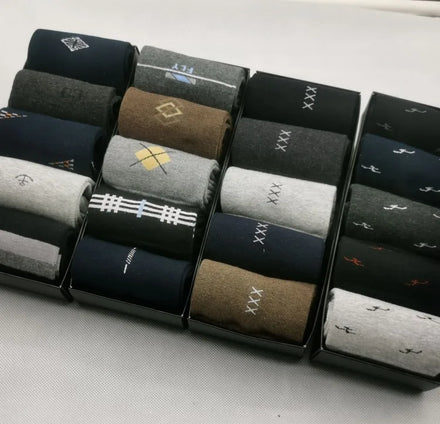 Christmas Gift Box Fashion Men's Dress Socks Winter Warm Cotton Socks