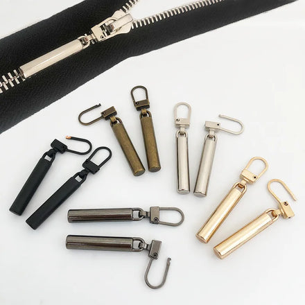 Zipper Pullers for Zipper Sliders Head Zippers Repair for Coats Tab DIY Sewing Other Garment Accessories Detachable Metal Brass