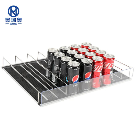 ORIO Cooler Beverage Display Shelf Pushers and Dividers Aluminum & Plastic Retail Freezer/Refrigerator Racks