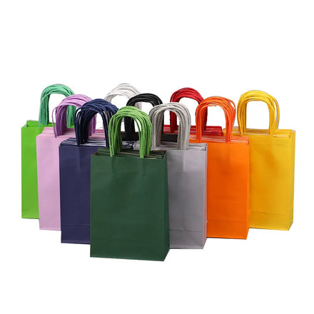 Wholesale Luxury Colors Craft Packaging Paper Shopping Bag Custom Gift Paper Bags with logo