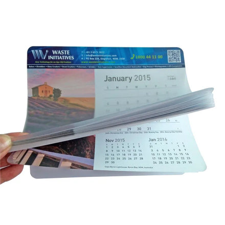 Custom 12 Page Calendar Mouse Pad Fashion Turn Page Photo Mouse Pad Desk Frosted PVC Mouse Pad