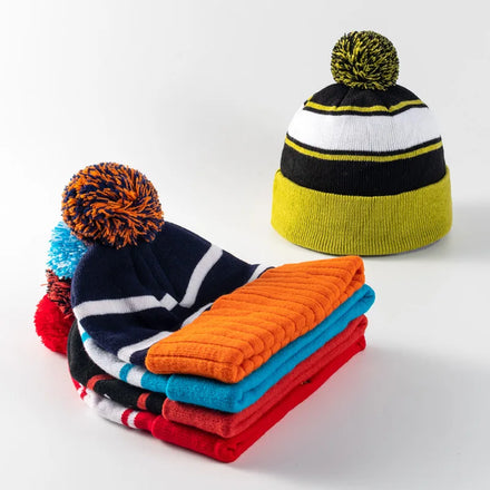 Yukaihe Wholesale New Product Custom Embroidery Logo Women's Beanies Men Kids Beanie With Pompom