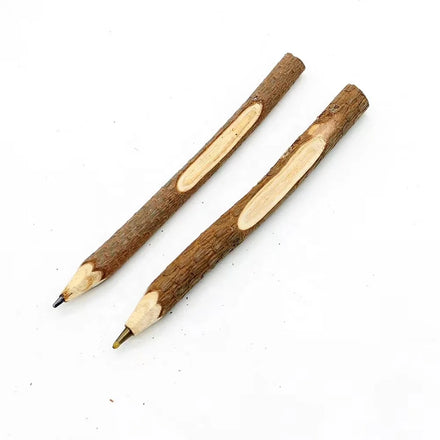 Wood Pen Natural Tree Branch Ballpoint Pen Vintage Rustic Pencil Party Favors Birthday Christmas Gift Classroom Prize 13cm