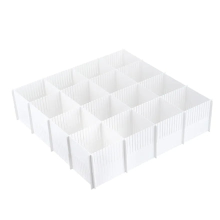 5pcs Plastic DIY Storage Organizer Drawer Dividers Adjustable for Socks Underwear Makeup Kitchen Dresser Bathroom Cabinet Tools