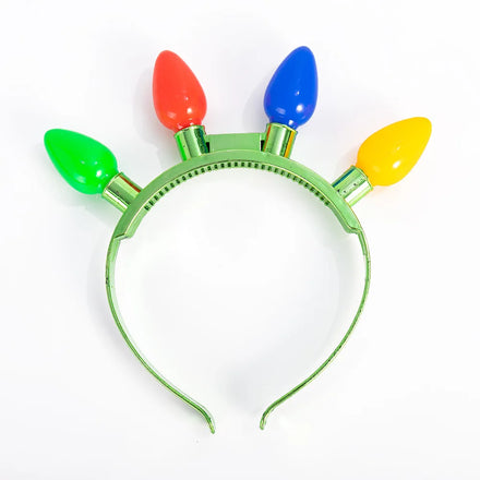Christmas LED Glow Headband Flash Kids Wholesale Headband Christmas Gift Hair Jewelry Set Acrylic Fashionable Round Hair Band FS