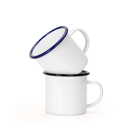RubySub Factory Wholesale Customized Printed Metal Enamel Camping Mug Sublimation Enamel Mug