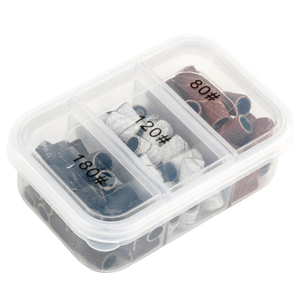 Mixed Color Zebra White Aluminum Sanding Band Set 75pcs/Box Manicure & Pedicure Tool with round Sanding Ring