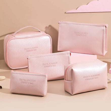 Hot Waterproof Toiletry Saffiano PU Leather Pouch Case Toiletry Bag Custom Logo Cosmetic Bag for Free Gift Makeup Bag