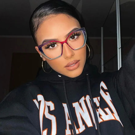 SPARLOO 2363 Anti Blue Light Blocking Women Cp Arms Glasses Purple and pink Eyeglass Frames with Exotic Frames 82026