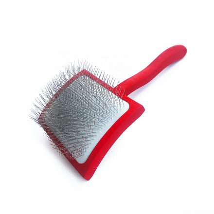 Baoli Large Pet Slicker Brush Curved Wooden Handle Brush Extra Long Stainless Steel Pins Dog Cepillo Para Mascotas Pet Brush