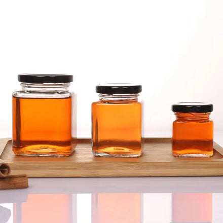 Clear 180 ml Wide Mouth Glass Bottles 180ml Glass Jars Honey Jar Wholesale