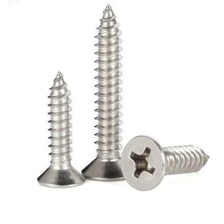 M2 M2.2 M2.3 M2.6 M2.9 M3.5 M3.9 M4 M4.2 Stainless Steel 304 Phillips Flat Head Self Tapping Screws Countersunk Head Wood Screws