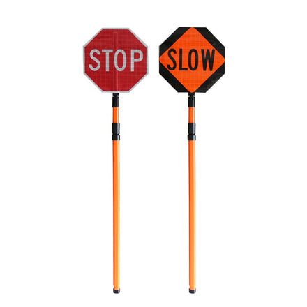 Flexible Road Stop Roll up Traffic Signs Stop / Slow Roll-Up Paddle Sign Features Roll-up Octagonal Sign