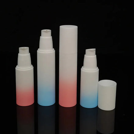 Spot 15ml 30ml 50ml Gradient pink Blue Plastic Vacuum Cosmetic Refill Sub Bottle Portable Lotion Spray Sample Empty Bottle