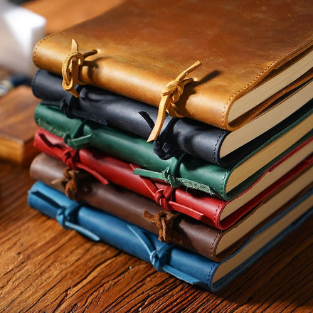 Real Top Grade Leather Luxury Notebook with Factory Price