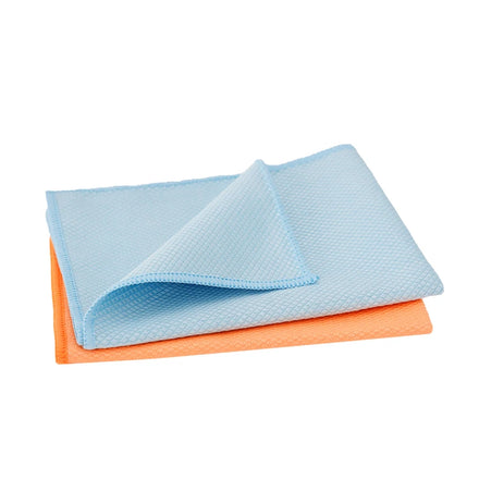 80%Polyester 20%Polyamide 30*40 cm Lint Free Fish Scale Diamond Microfiber Towel for Glass