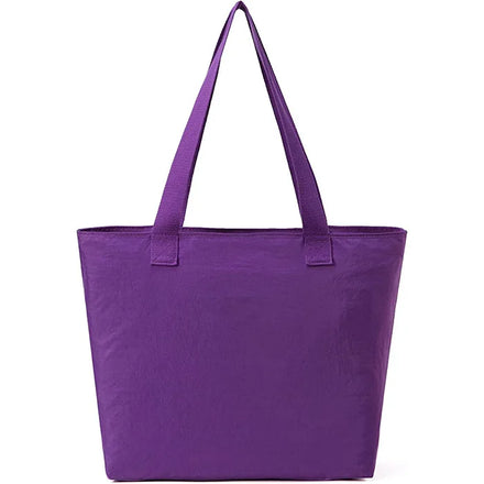 RUTH RTL024 Foldable Long Shoulder Zipper Closure Dot Large Tote Bag Machine Washable Nylon Polyester Water Resistant Shopping