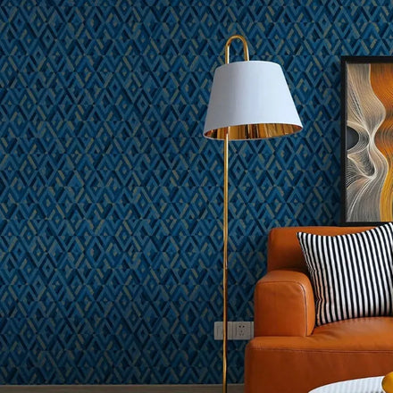 Modern Durable 3D Vertical Strip Floral Non-Woven Fabric Wallpaper Rustic Fireproof Waterproof Soundproof for Household Home