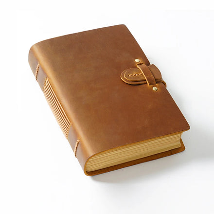 Vintage Handmade Genuine Leather Creative Travel Journal Organizer/Planner Notebook or Sketchbook