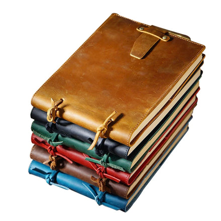 Custom Handmade Creative Genuine Leather Organizer Notebook Diary Planner Journal Vintage Travel Wallet Pocket