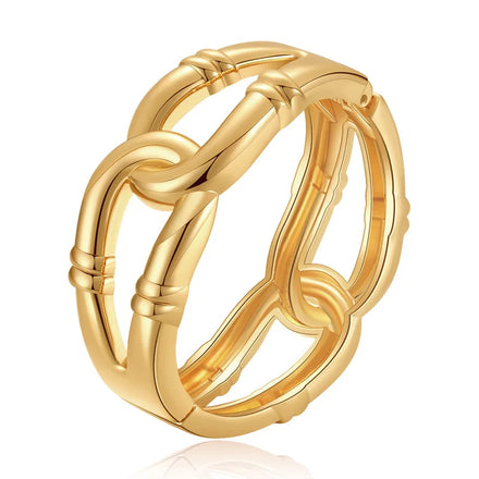 Wholesale Trendy with Gold Plated Unique Knot Women Bangle Bracelet Fashion Jewelry Gift