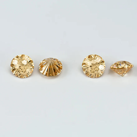 Xingyue Top Quality Loose Gemstone Noble Gold Color Moissanites Diamond VVS Clarity Firework Cut Moissanite Jewelry