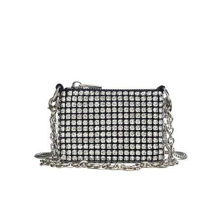 Hot Sell Rhinestone Mini Ladies Handbags Full Diamonds Single Shoulder Messenger Bag Luxury Small Lipstick Bag