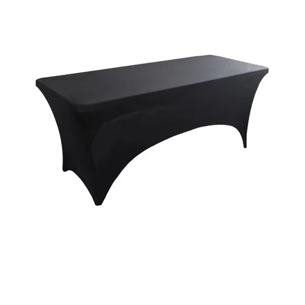 6FT Custom Trade Show Sublimation Printed Logo Polyester Waterproof Fitted Stretch Spandex Table Cover Table Cloths