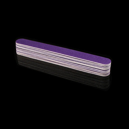 Double Sided Free Sample 180 Grit Sandpaper Straight Wooden Nail File Professional Purple Custom Logo Felice FNF-034
