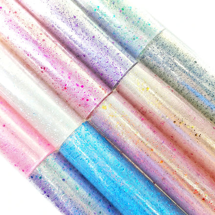 Waterproof Clear Travel Shiny Glitter TPU Transparent Jelly Film for Make up Pouch Makeup Cosmetic Bag