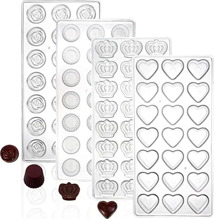 Various Shapes Polycarbonate Mold Custom Chocolate Mold Plastic Polycarbonate for Jelly Candy Making Diamond Rose Egg Crown Bar