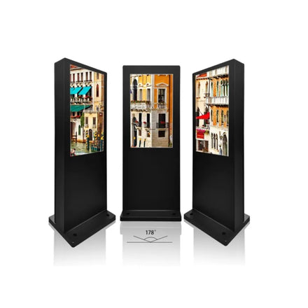 Kiosk 55inch LCD Outdoor Advertising Display IP65 Waterproof Floor Standing High Brightness Shopping Mall Wayfinding Education
