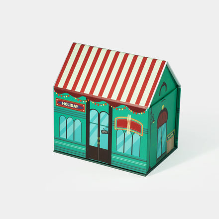 Luxury Custom Creative Christmas Eve Green Gift Box Special Big House Shape Box