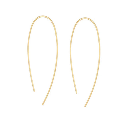 RINNTIN EQE60 Silver Jewelry Minimalist 925 Silver Earrings Wholesale 14K Gold Plated Hoop Earring for Women